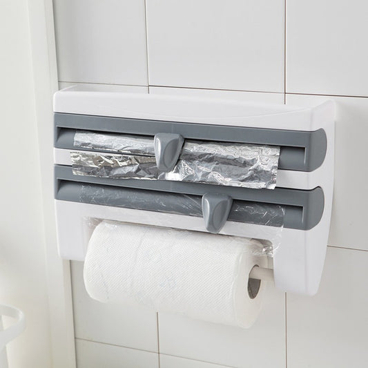 4-in-1 Wall-Mounted Kitchen Roll & Foil Dispenser