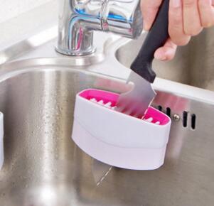 Suction Cup Knife, Fork & Chopstick Cleaning Brush