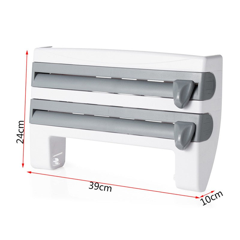 4-in-1 Wall-Mounted Kitchen Roll & Foil Dispenser