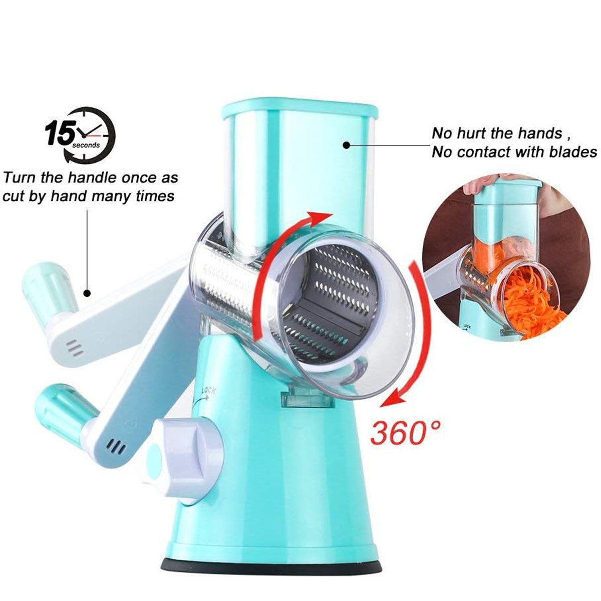 Multifunctional Round Mandoline Vegetable Slicer